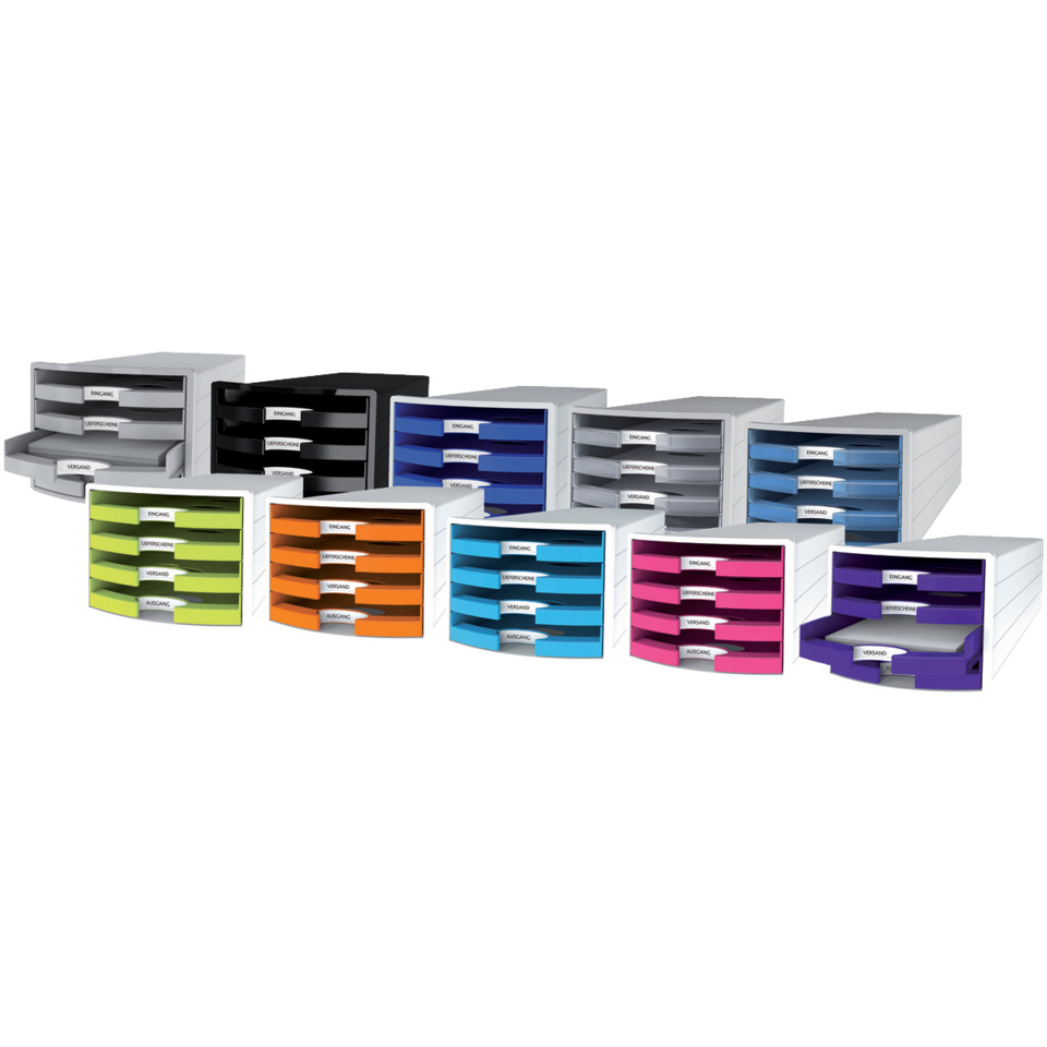 Schubladenkassette, Organisationssystem, Acrylfarben, Mehrfarbig, Schubladenfacher