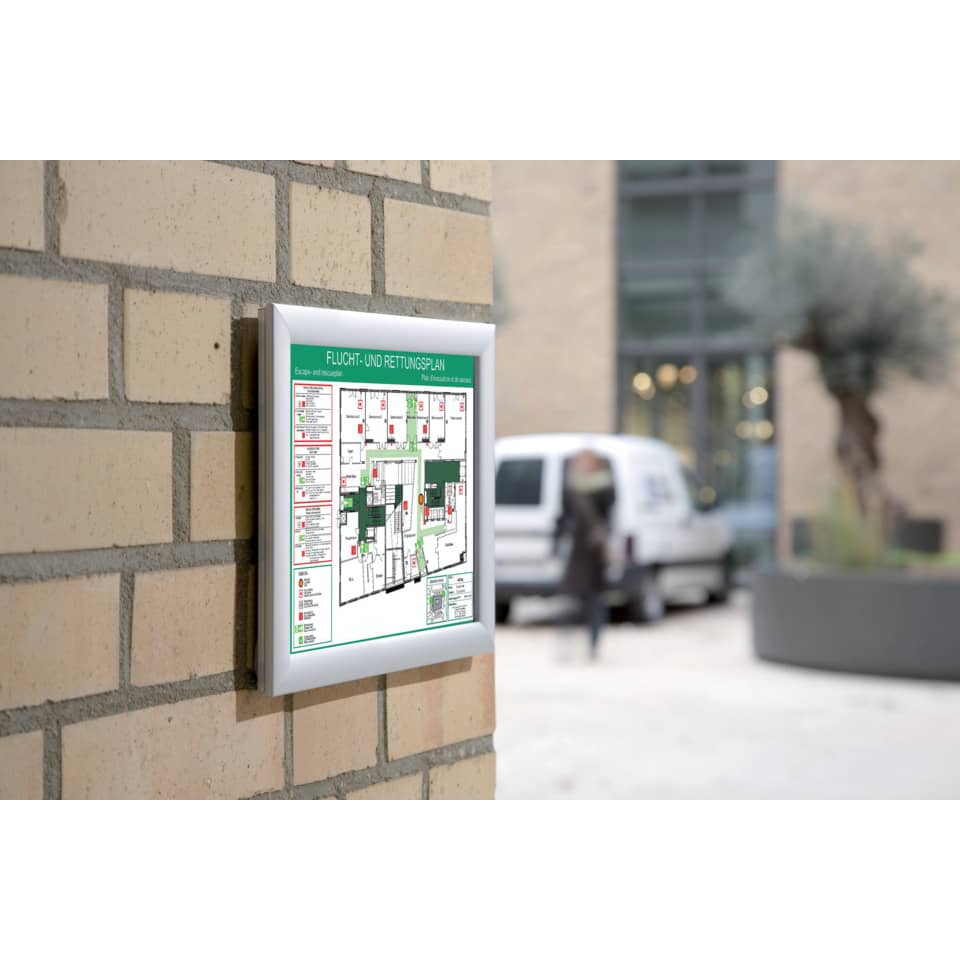 Notfallplan, Fluchtplan, Wandplan, Brandplan, Notausgangskarte