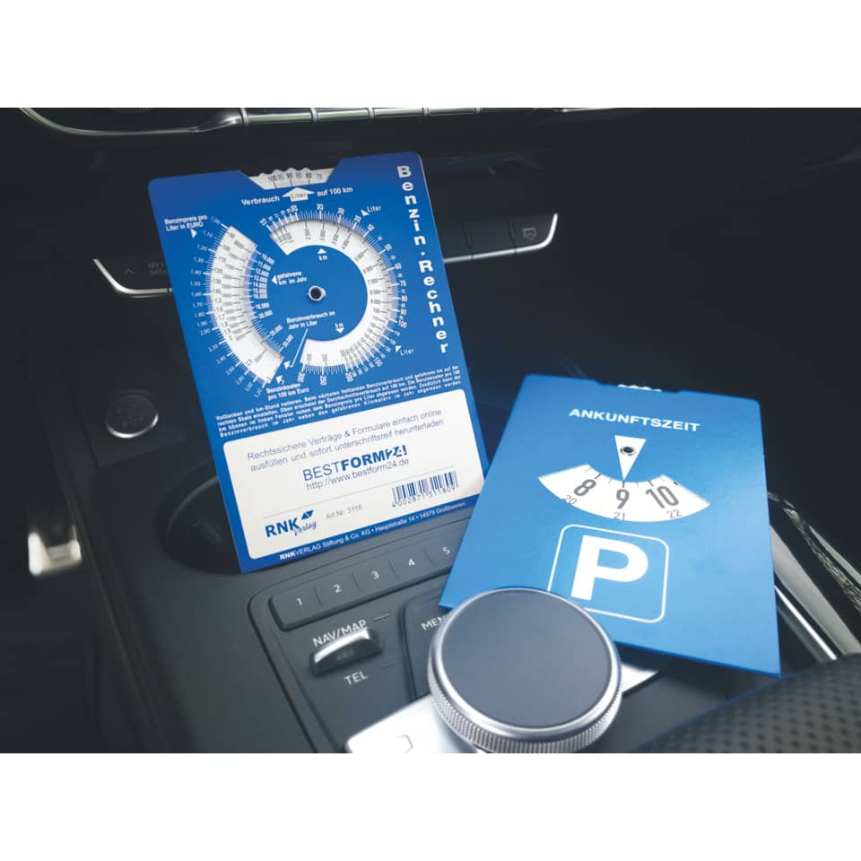 Fahrzeugzubehör, Parkschein, Ankunftszeit, Tageskarte, Rundencarrier