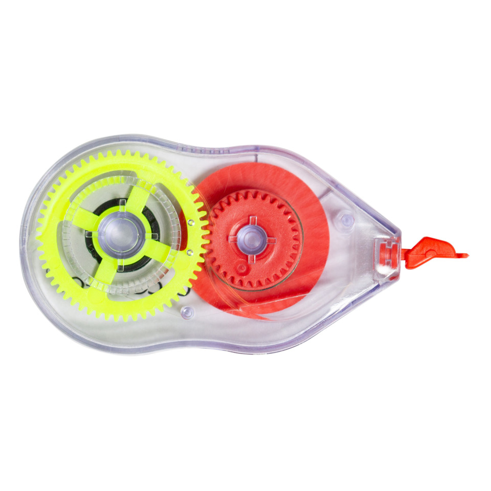 Taschen-Zahnrad, Kreiselwerk, Kunststoffgehäuse, Neon-Gelb, Flickwerkzeug