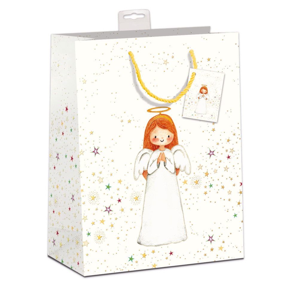 Engel, Geschenkverpackung, Weiß, Sternenmuster, Kartenanhänger