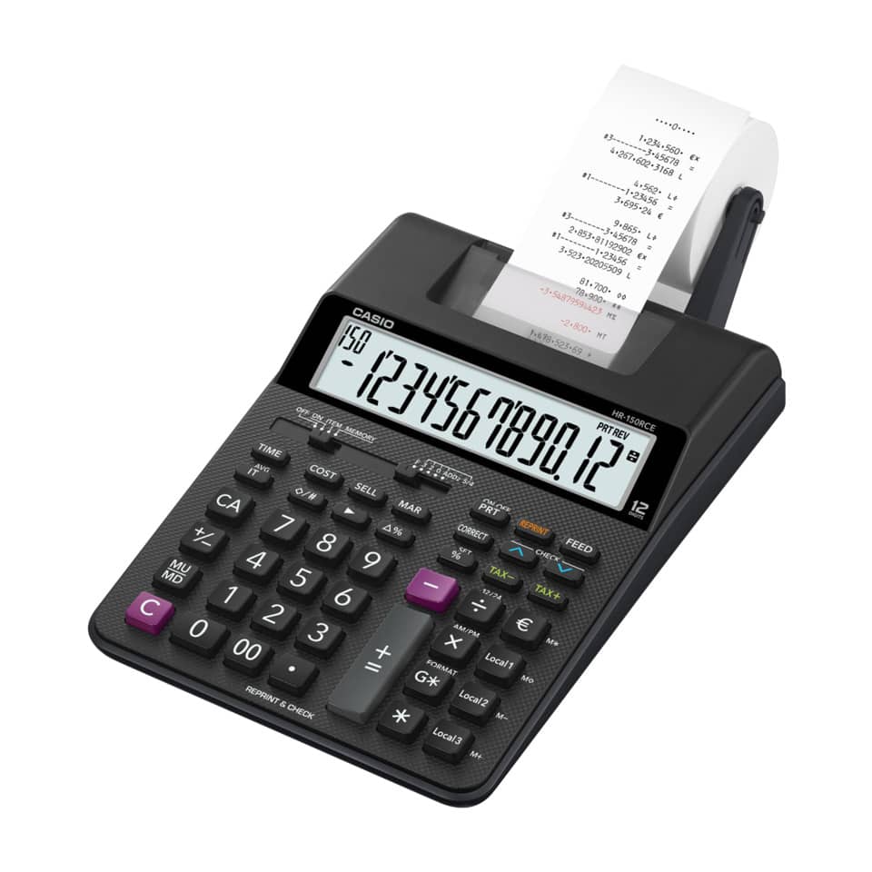 Taschenrechner, Kassierer, Tastenrechner, Schwarz, Druckerpapier
