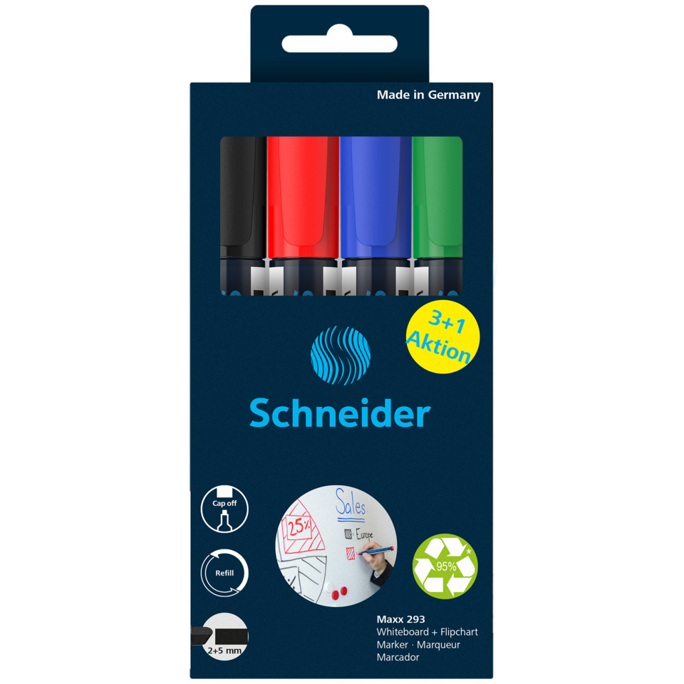 Markerpen, Tafelmarker, Mehrfarbig, Whiteboardstift, Schneider