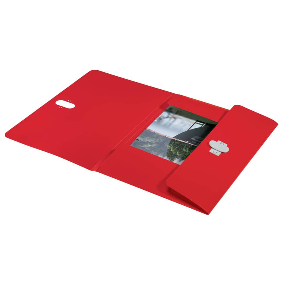Fotoalbum, Rot, Faltbares Album, Bilderordner, Magnetverschluss