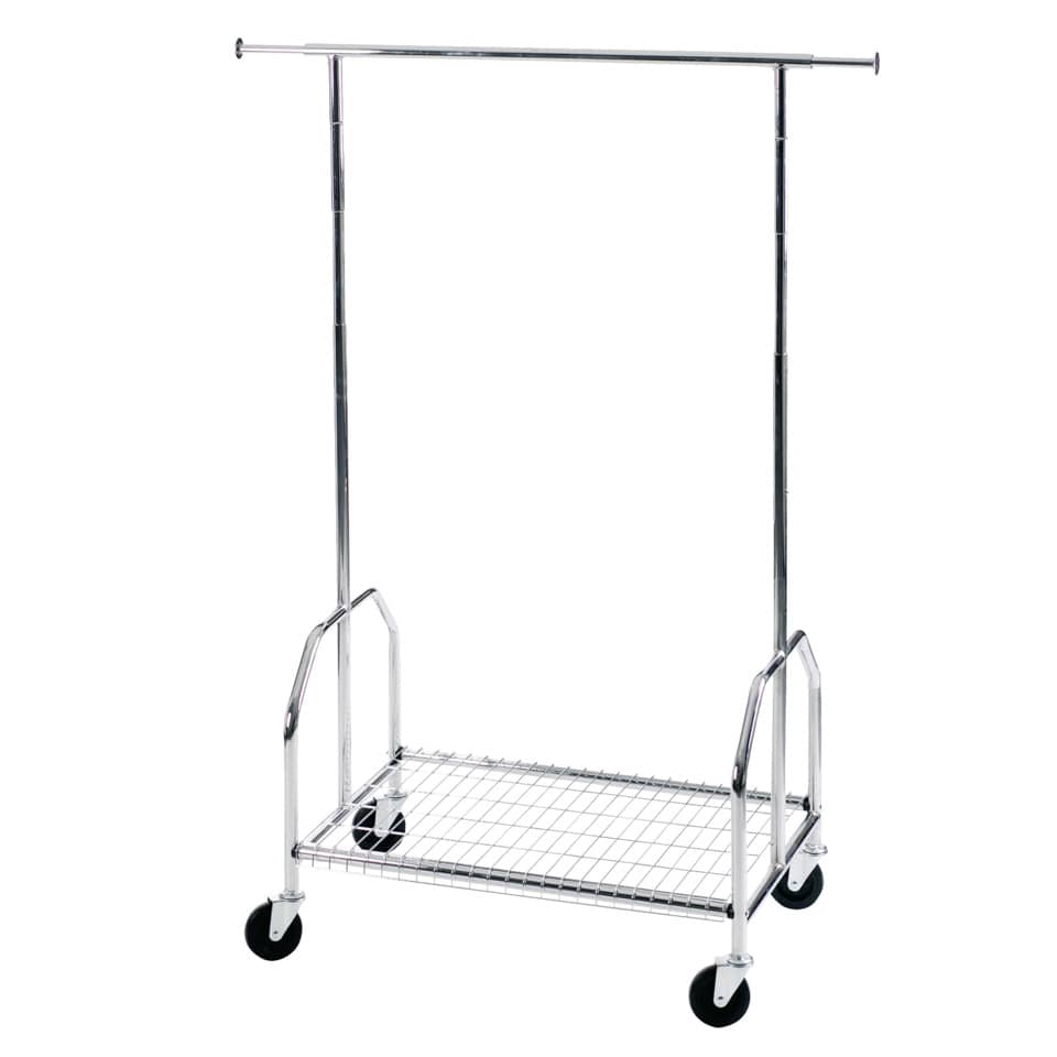 Mobile Garderobe, Metall, verchromt, 90x54x130-170 cm, silber ALCO 2830