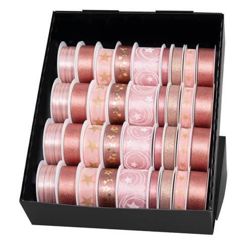 Weihnachts-Zierbandpräsenter, 36-teilig, rose GOLDINA Z635 099 94 0036