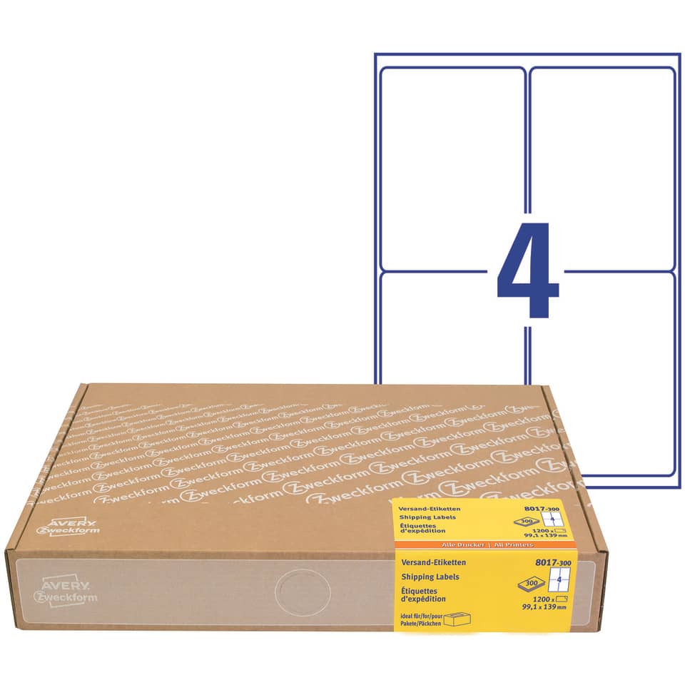box, Pappkarton, Versandetiketten, Etiketten, Avery Zweckform
