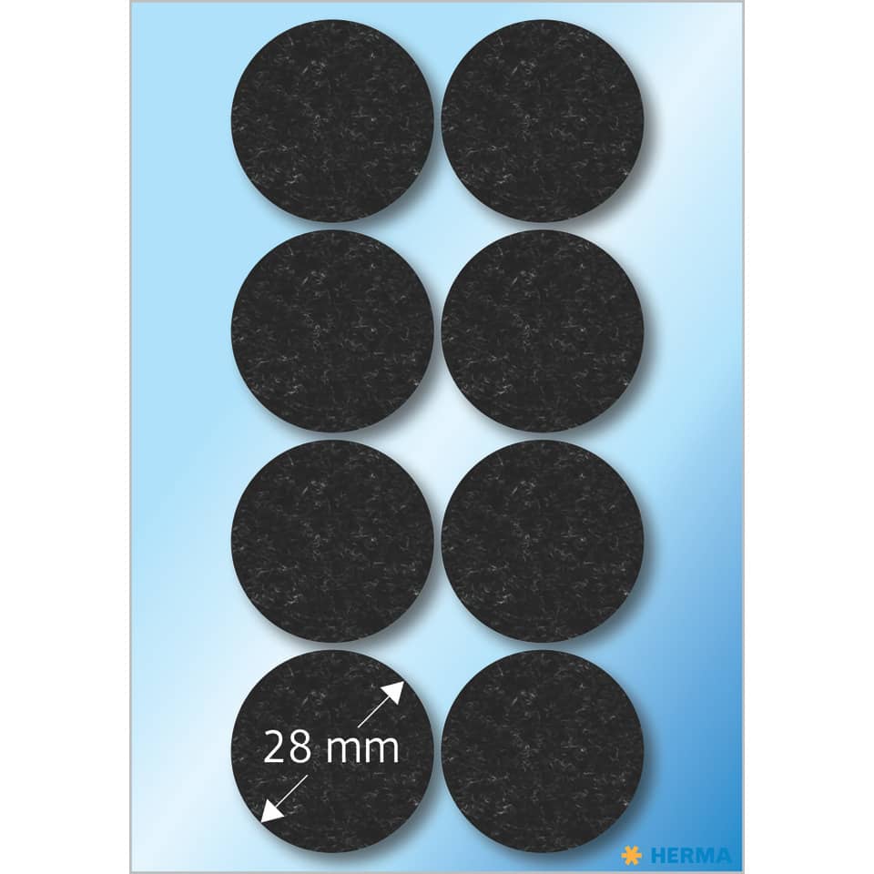 adhesive pads, Kreisdisc, 28 mm, schwarz, Griffauflage