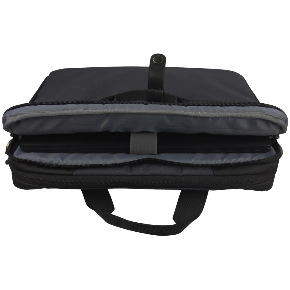 Laptop Tasche, Schultertasche, Nylon außen, Reißverschluss, Tragegriff