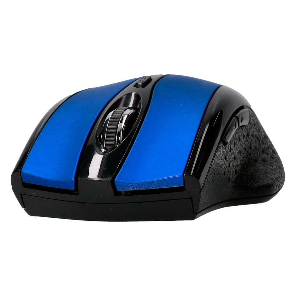 Computer-Maus, Drahtlose-Maus, Blau, Ergonomisch, Bildlauf-Rad