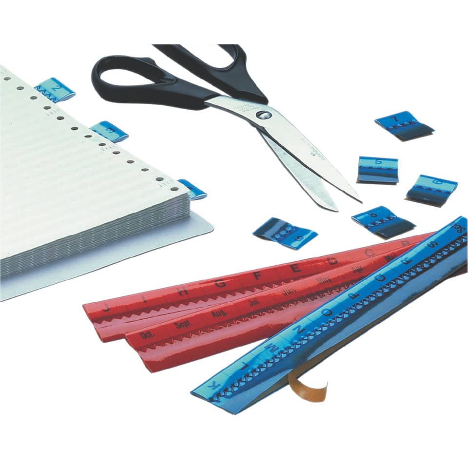 Scheren, Schulklemmen, Lineal, Blau, Rot