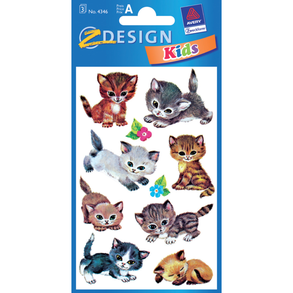 Katzenkinder, Katzen, Sticker, Aufkleber, Tierbabys