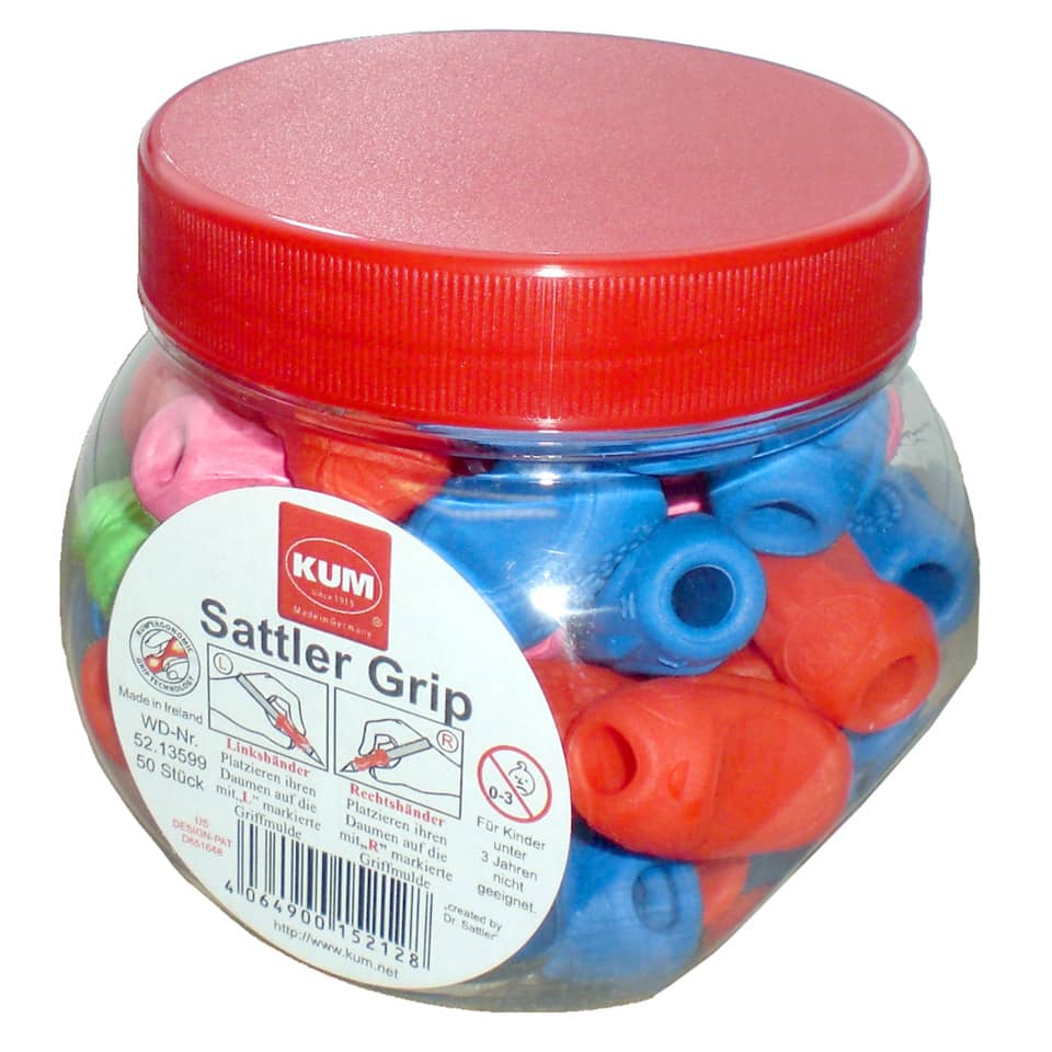 Sattler-Grip, Gummi-Griff, Kleine Bausteine, Farbenmix, Silikonringe