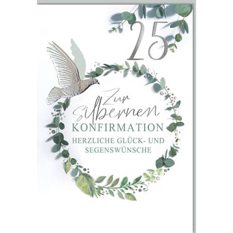 Karte zur silbernen Konfirmation  11-1048