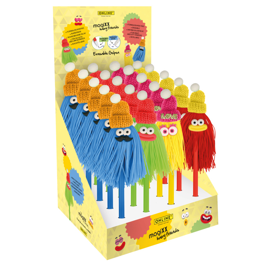 Cleaning-sticker, Pom-pom hair, Colorful monsters, String mop, Hanging figures