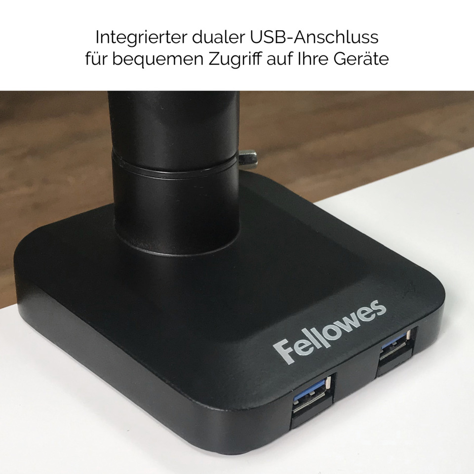 USB-Hub, Fellows, USB-Außenanschluss, Multifunktion, Schwarz, USB-Hub, Schwarz, Fellowes, USB-A, Doppel-Port