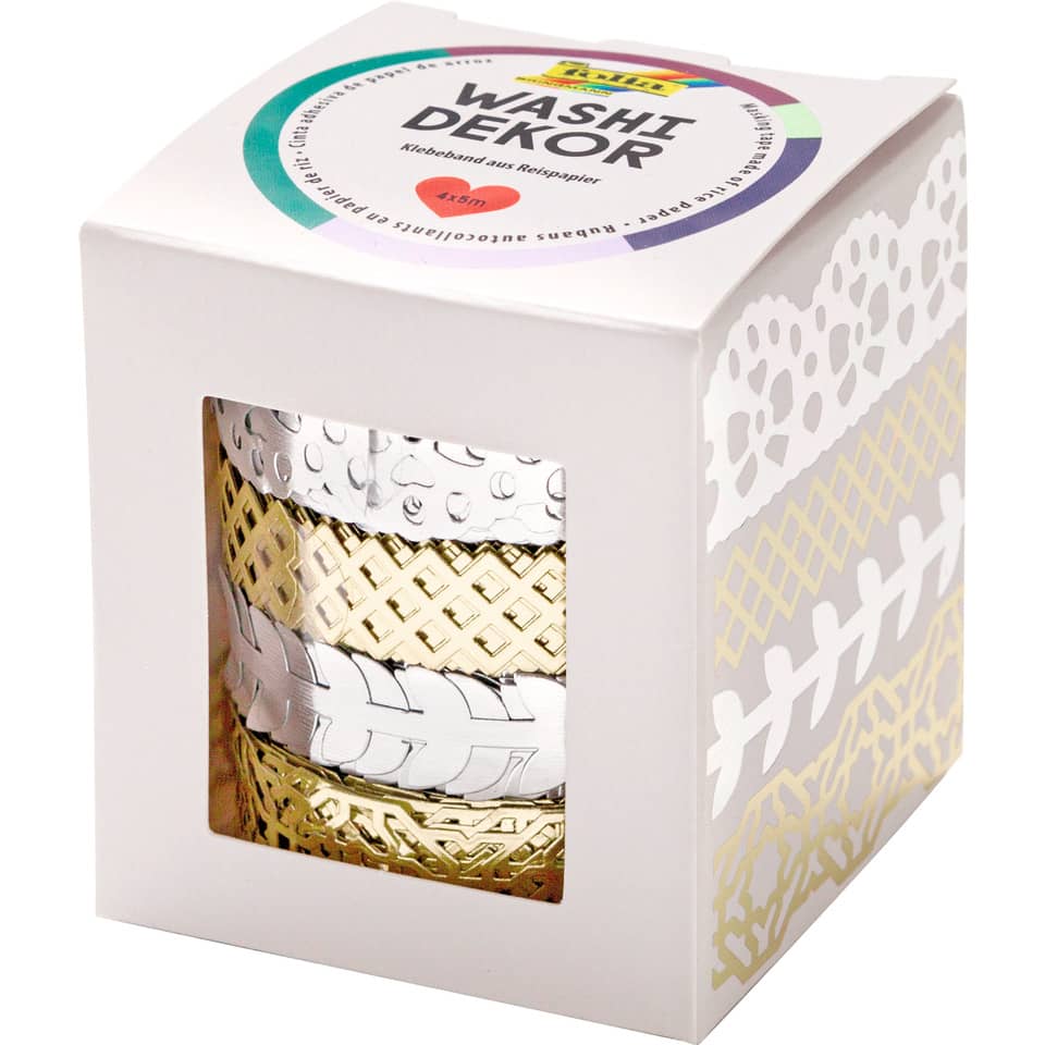  Washi Tape, decor tape, metallic, gift wrap, set