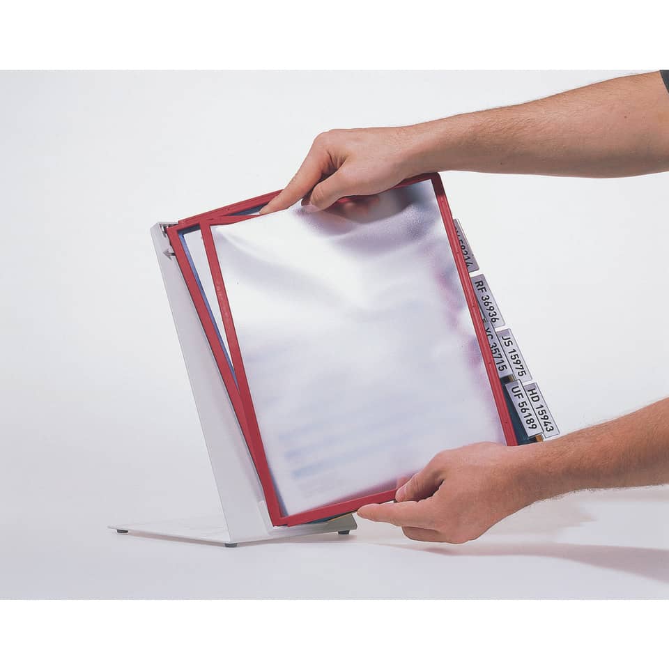 Datei-Halter, Bindung, transparentes Einlegeblatt, roter Rahmen, Ablage-Organizer