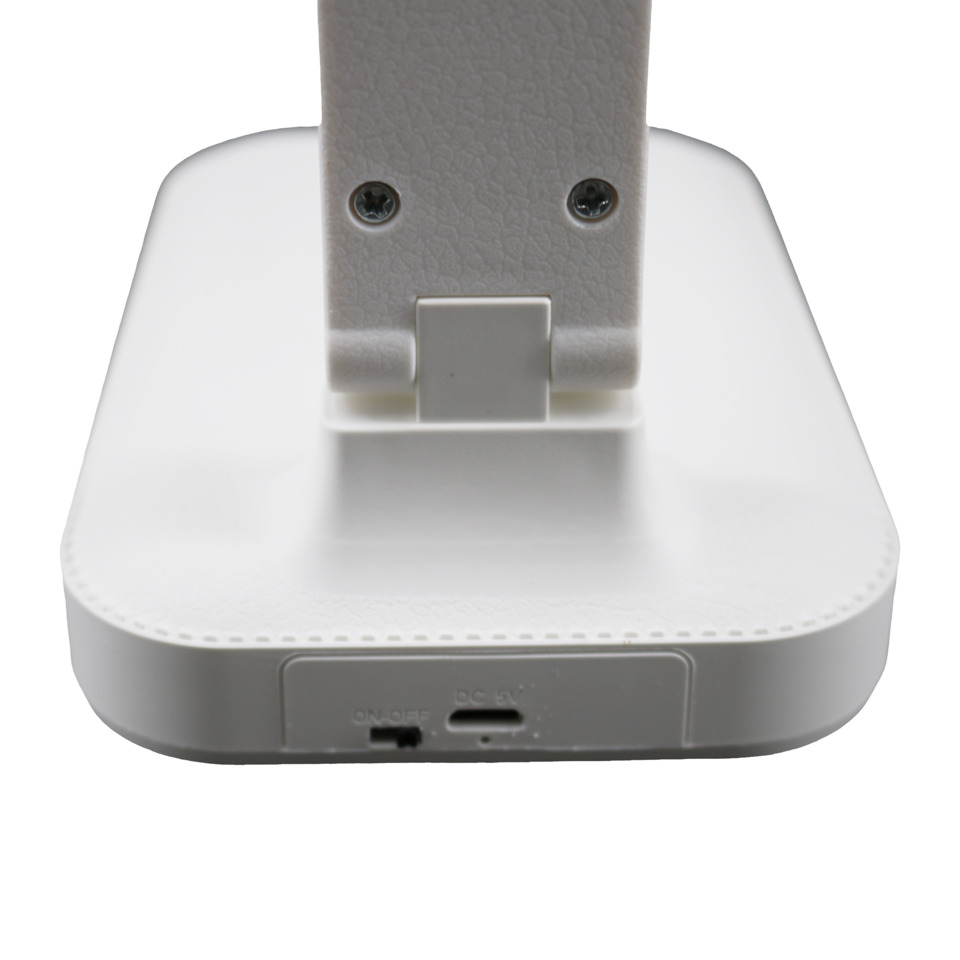 Lampensockel, Basis, USB-C Anschluss, Ein/Aus-Schalter, weiße Kunststoff