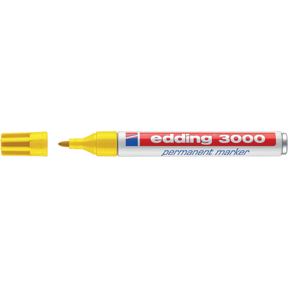 Permanentmarker, Gelb, Kappenstift, Marker, Edging 3000