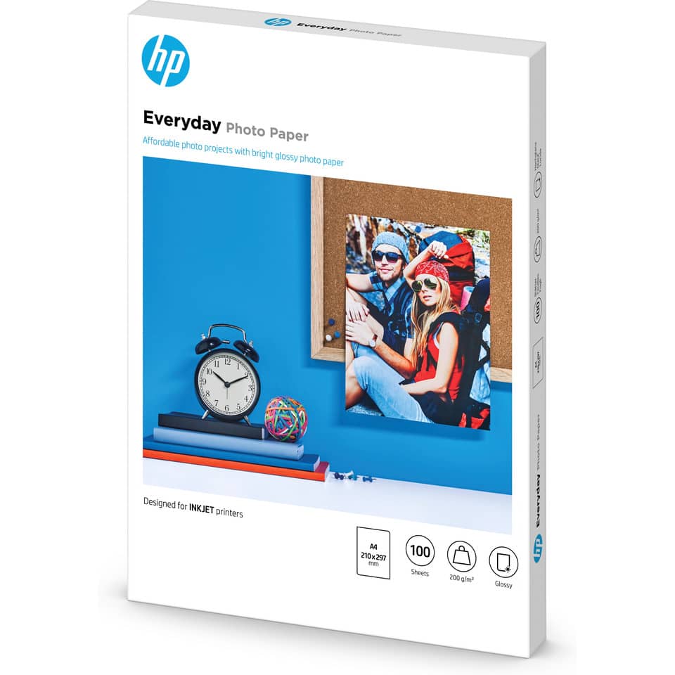 Fotopapier, HP Everyday, A4, Inkjet-kompatibel, Glänzend