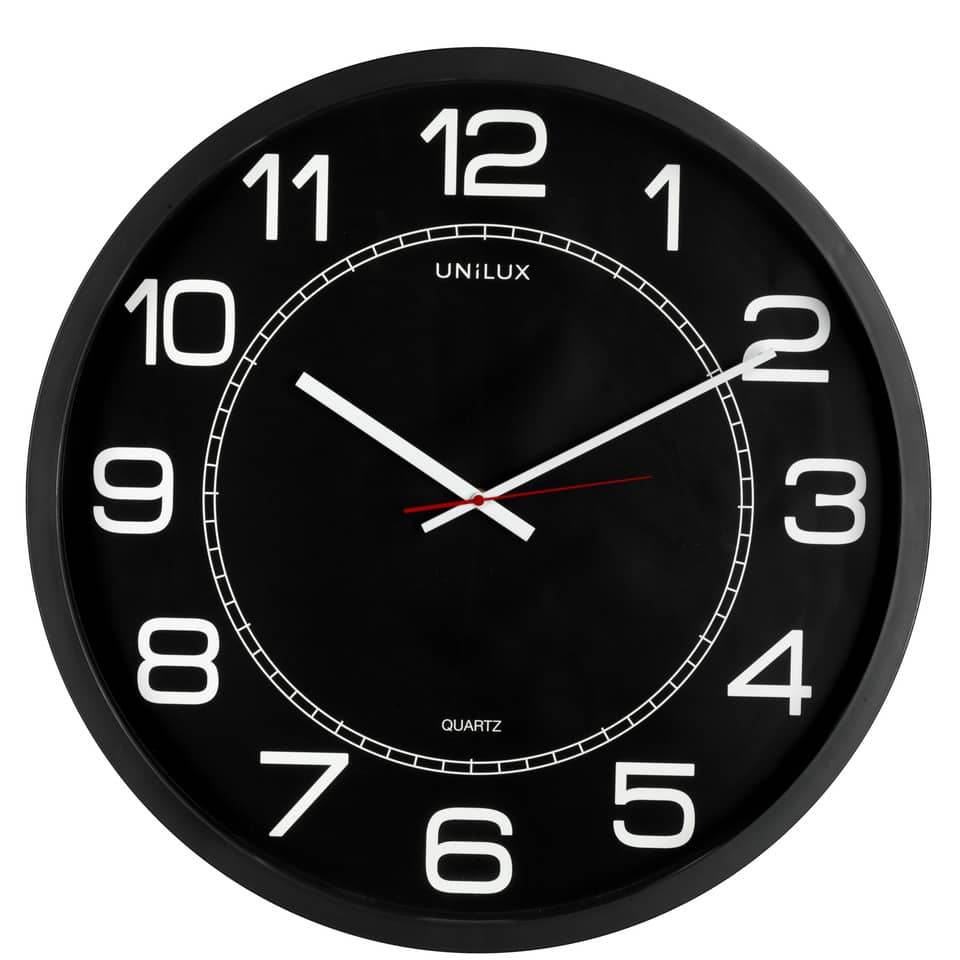 wanduhr, wanduhr schwarz, quarzuhr, analoger wandclock, große ziffern