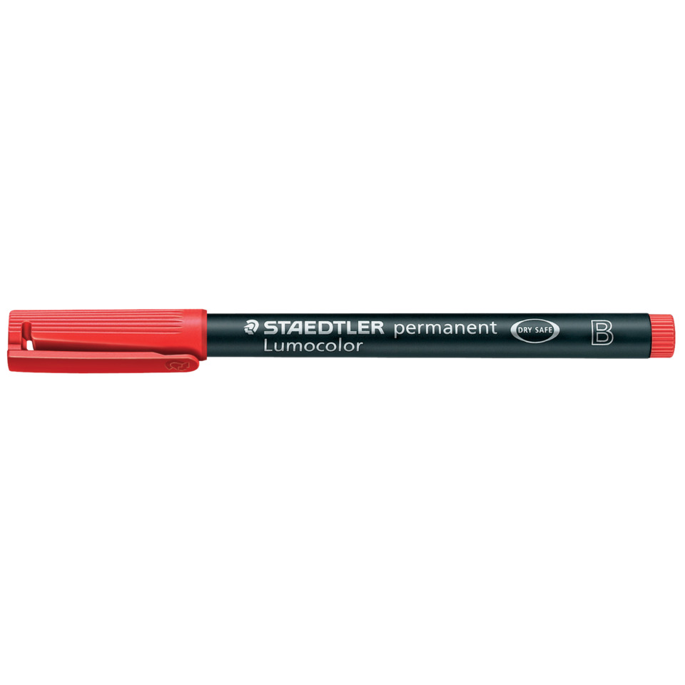 Permanentmarker, Lumocolor, Dry safe, Rot, Marker