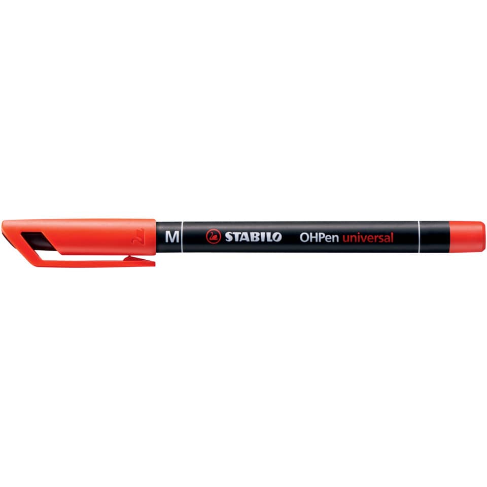 Marker, Permanent marker, Orange cap, Chisel tip, Universial