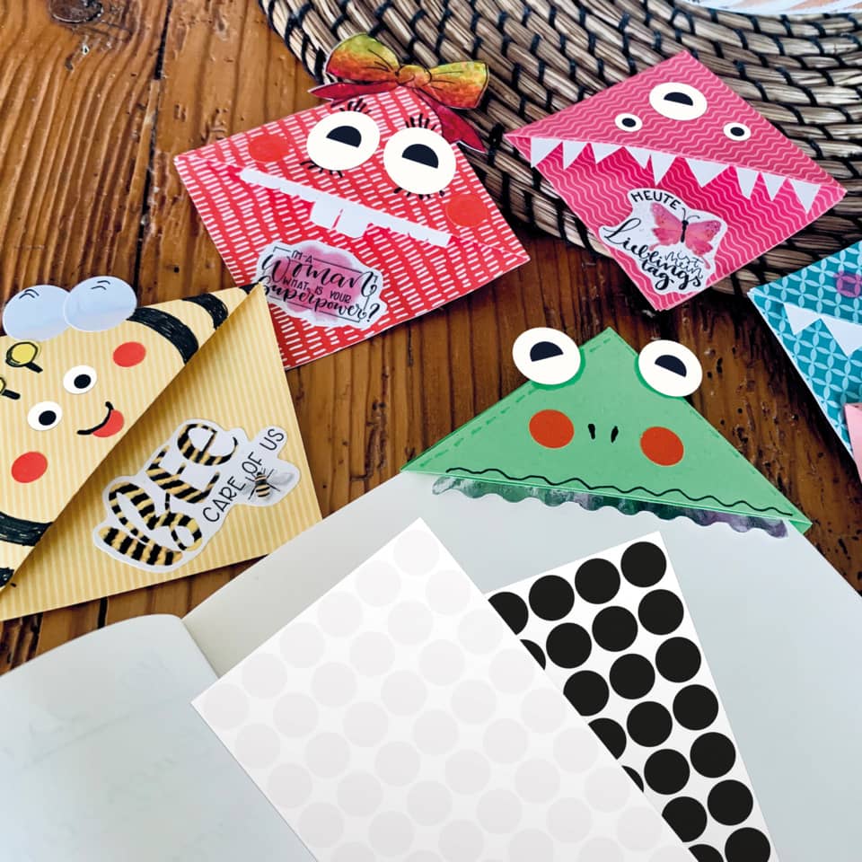 Karten, Pop-up-Karten, Muster, bunte Gesichter, Punktmuster