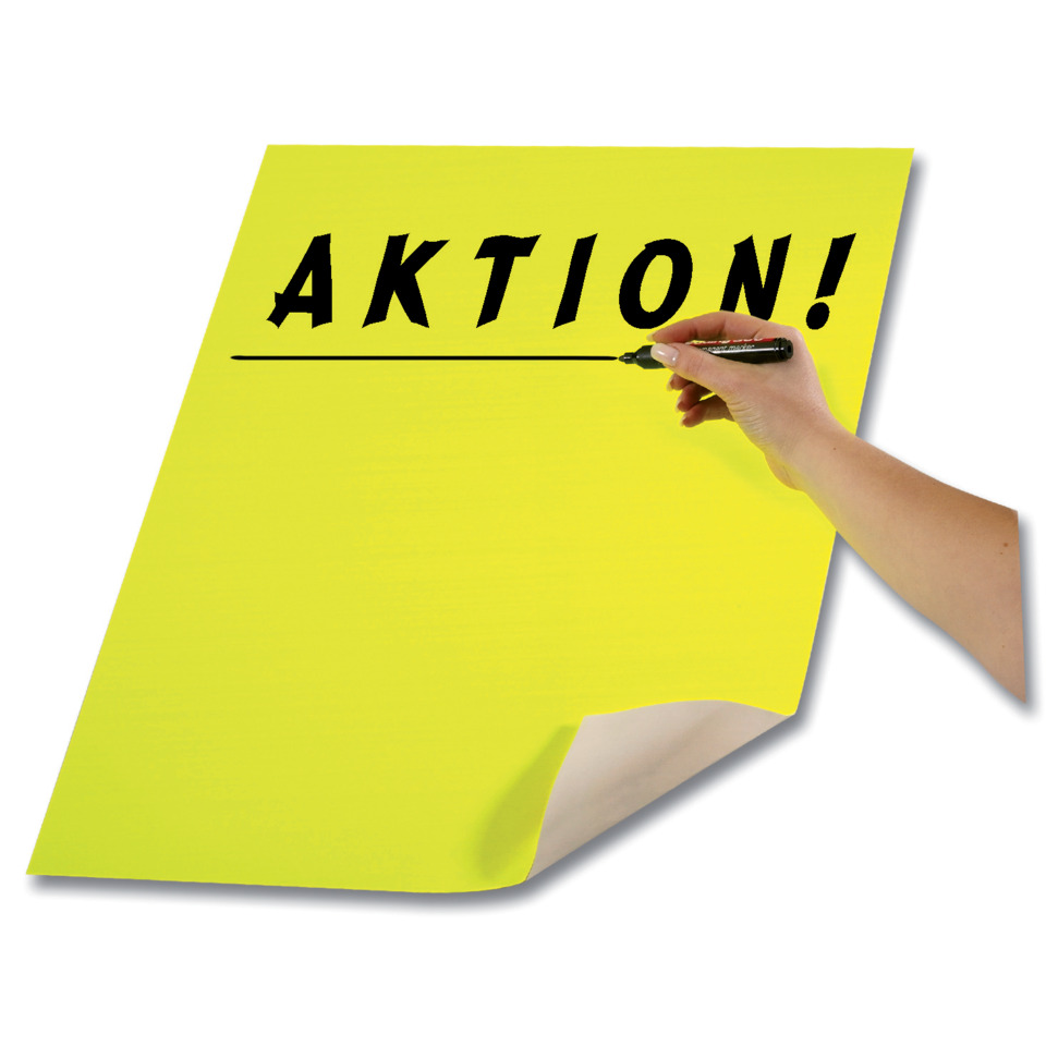 Post-it Note, Notizblock, Fluo-Gelb, Haftnotiz, Schreibunterlage