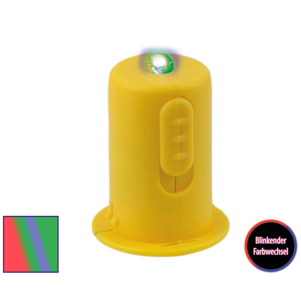 gelb, LED-Taster, Blinklicht, Kabelsauser, Sicherheitsakku