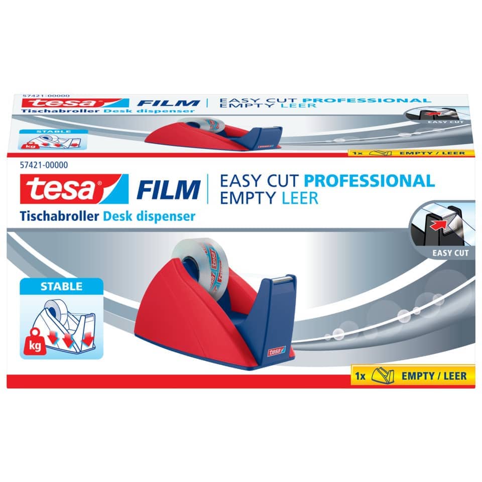 Tischabroller Easy Cut®, 33mx19mm, rot/blau TESA 57421-00000-03