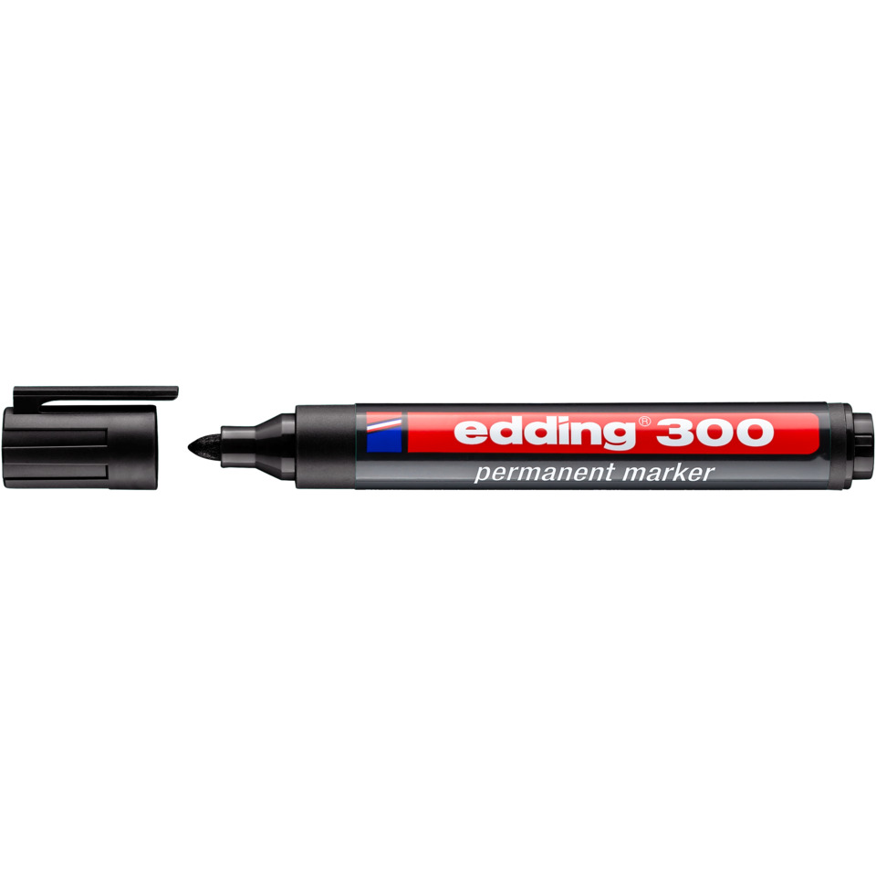 Permanentmarker, Marker, Stift, Edding 300, Silbergrau