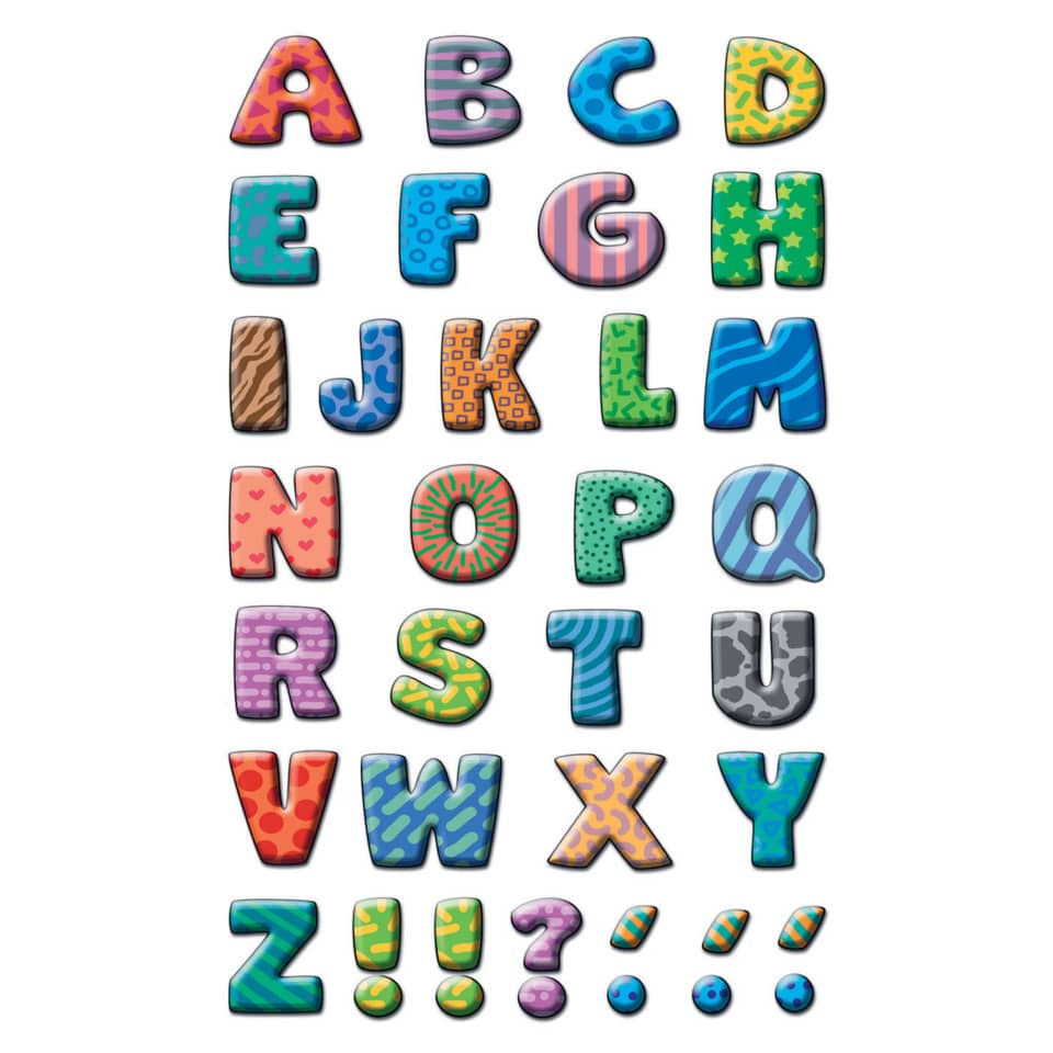 Alphabet, Buchstaben, bunt, bunte Muster, Farben