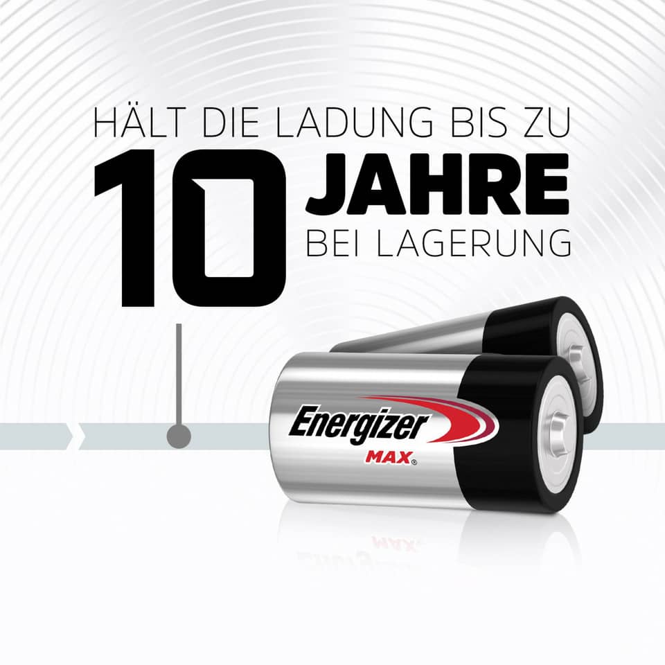 Batterie, AA, Energizer Max, Rundzellen, Alkaline