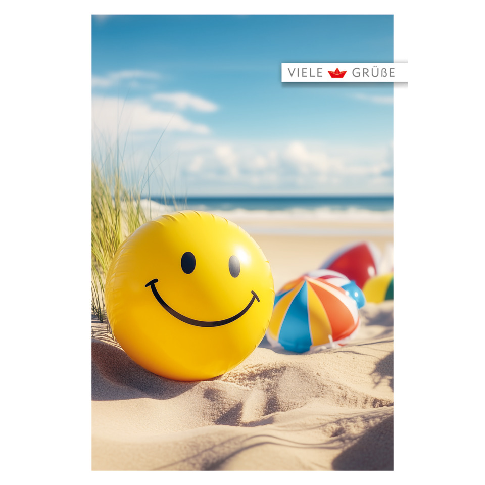 Sonnenball, Sandstrand, Beachball, Smiley Ball, Schwimmbad/Strand-Accessoire