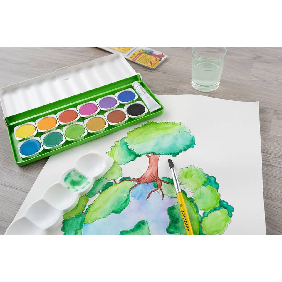 Aquarellfarben, Wasserfarben, Pinsel, Malerei, Skizzenblatt