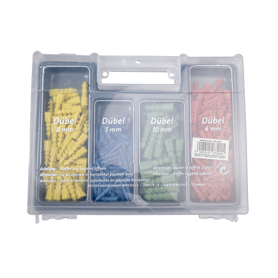 Bohrer- und Dübelsatz, 300-teilig MANNESMANN M590-300