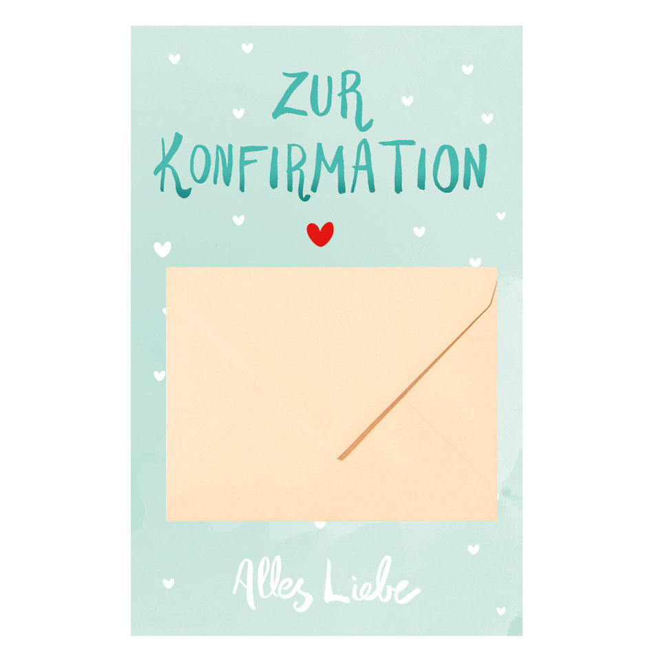liebe, konfirmation, umschlag, pfirsich, karte