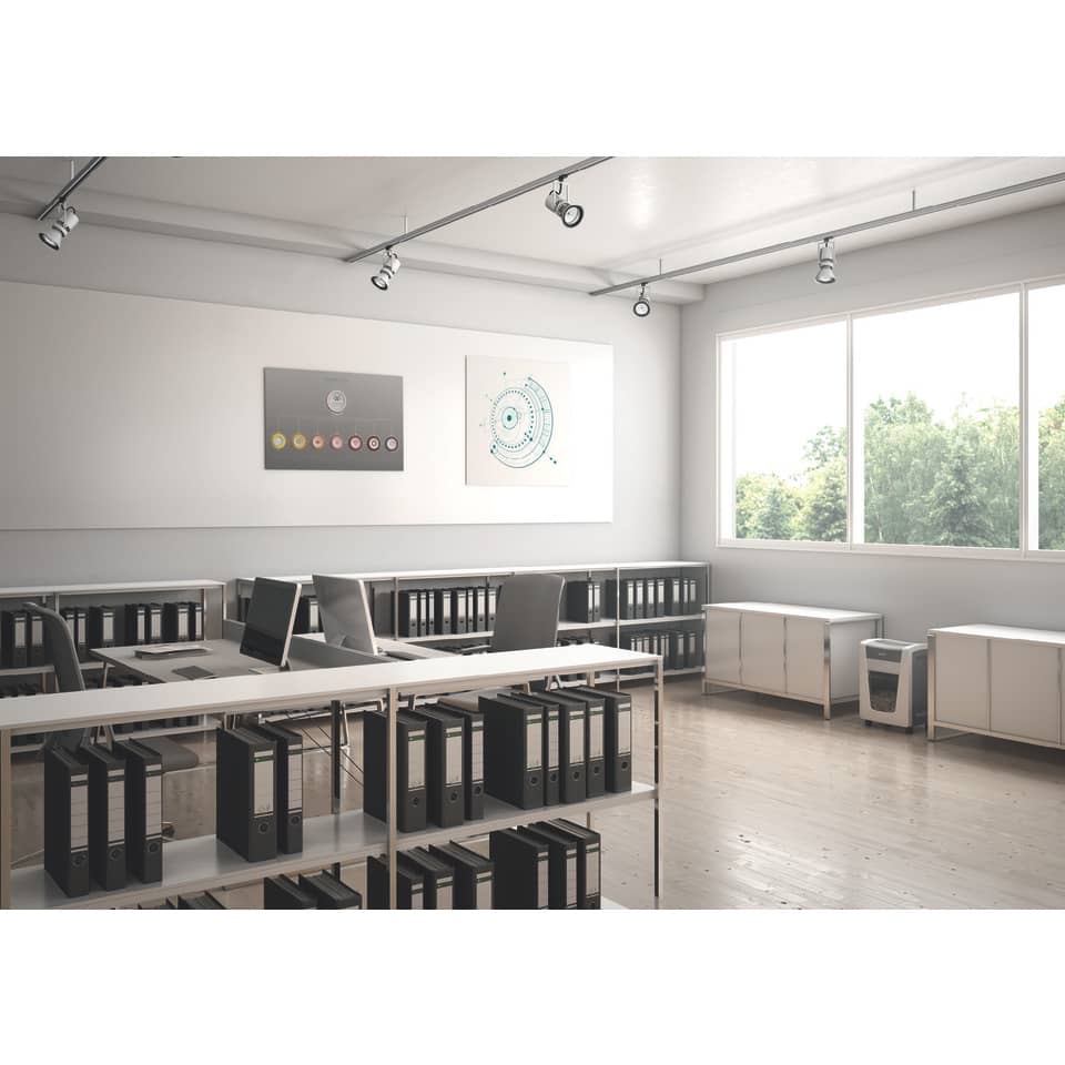 büro, aktenordner, regale, computer, drucker