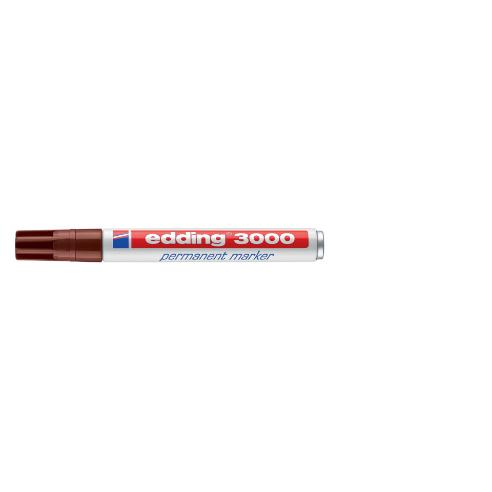 Permanentmarker, Marker, Edding 3000, Roter Marker, Weißer Körper mit roter Beschriftung