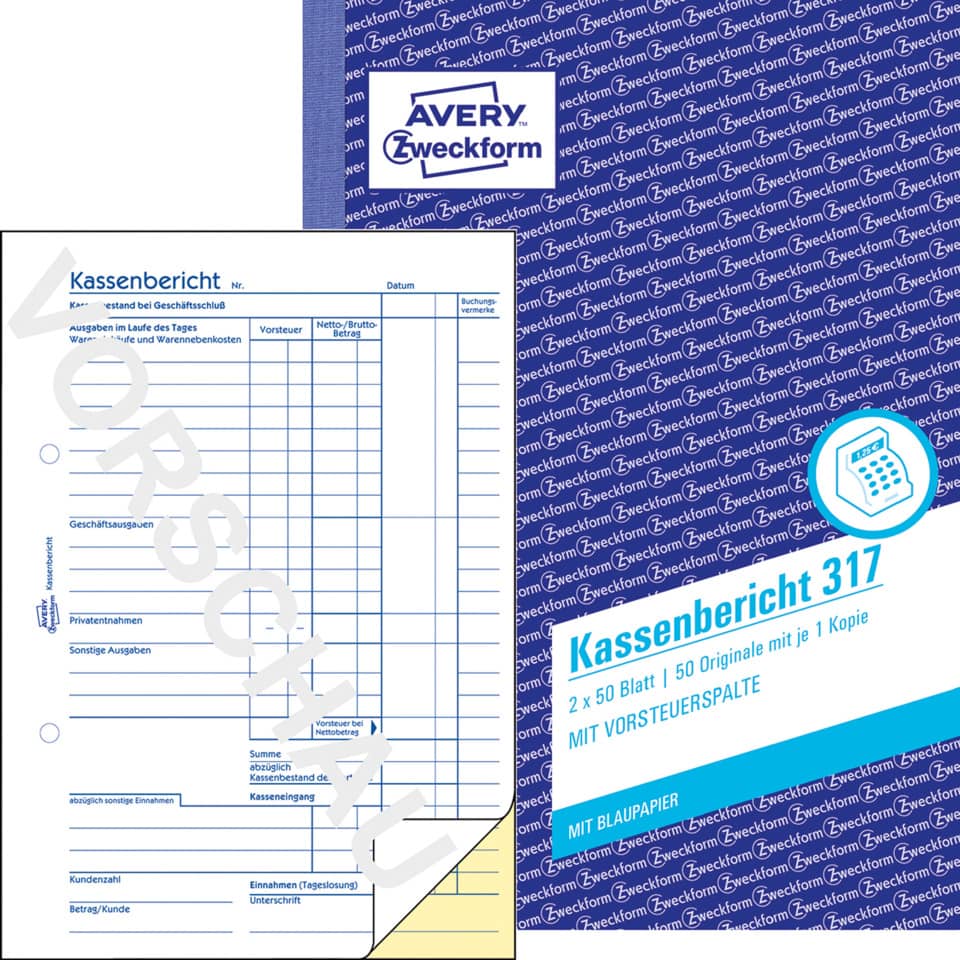 Kassenbericht, Kassenbuch, Buchführung, Register, Kassenpapier
