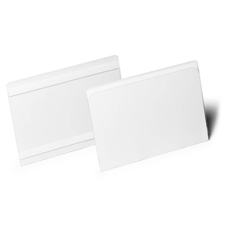Etikettentasche A5 quer HARD COVER, PET, dokumentenecht, transparent, 10 Stück DURABLE 1183 19
