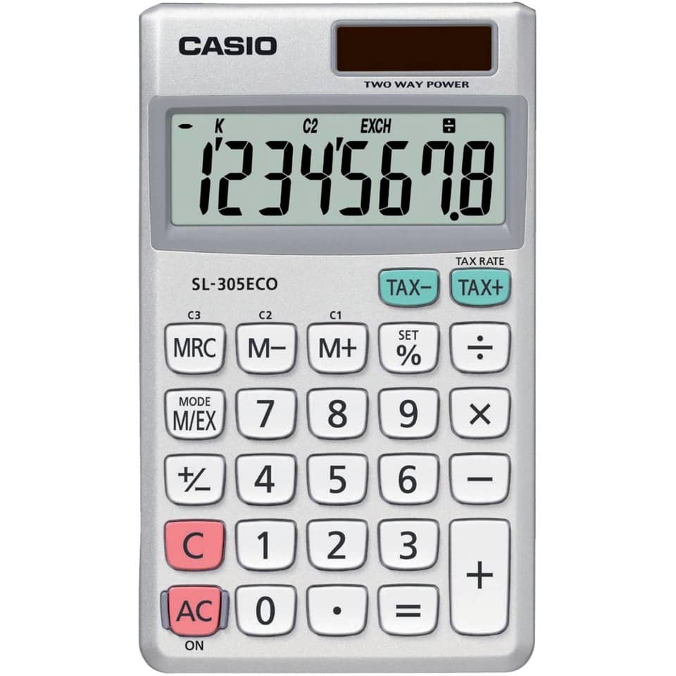 Taschenrechner, Kalkulationsgerät, Casio, Taschenrechner LCD, Tax-Tasten
