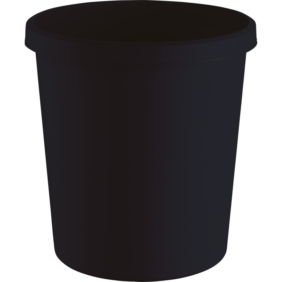Mülleimer, Abfalleimer, Schwarz, Kunststoff, Becherform