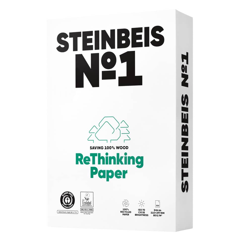 Papier, Recyclingpapier, ReThinking Paper, Steinbeis No.1, DIN A4