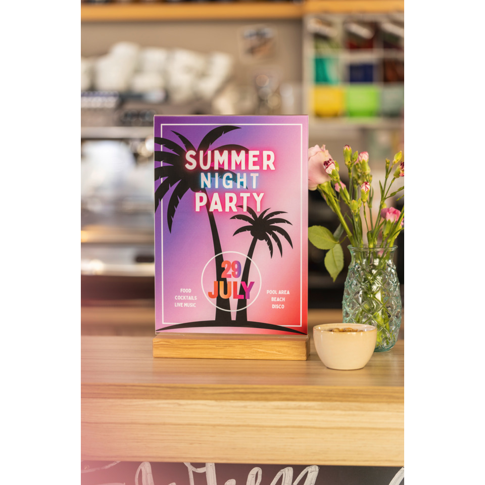 Sommernacht-Party, Poster, Palmen, 29 Juli, Flyer