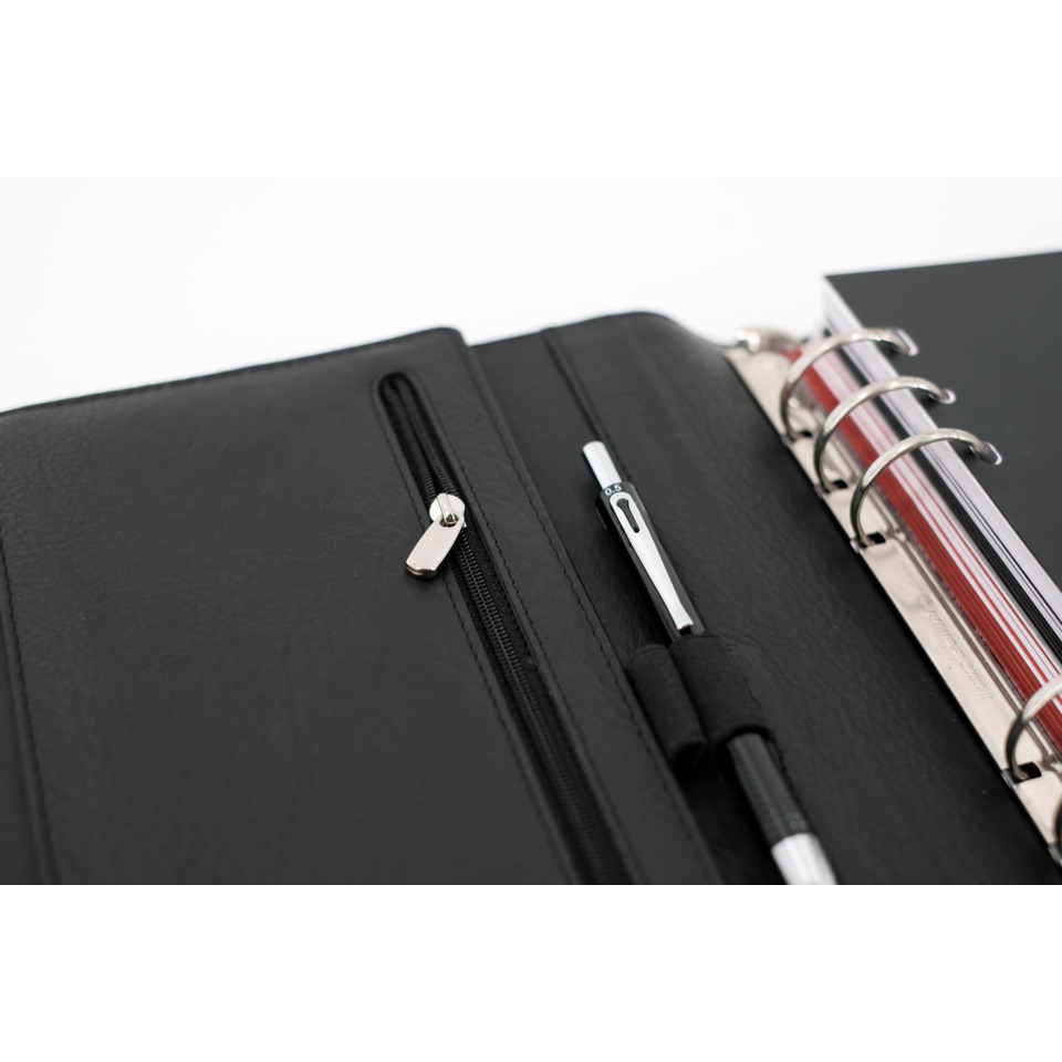 Planer, Notizbuch, Ordner, Stift, Reissverschlussfach