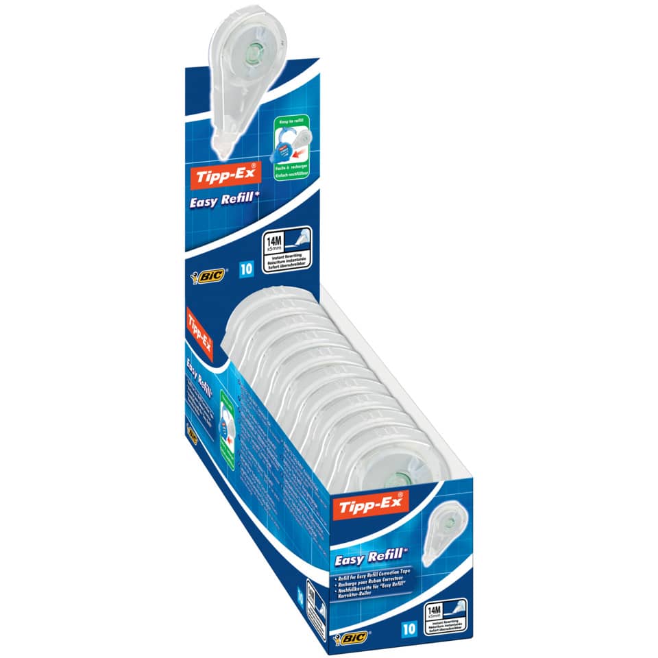 Korrekturband, Korrekturroller, Korrekturpapier, Easy Refill, Tipp-Ex