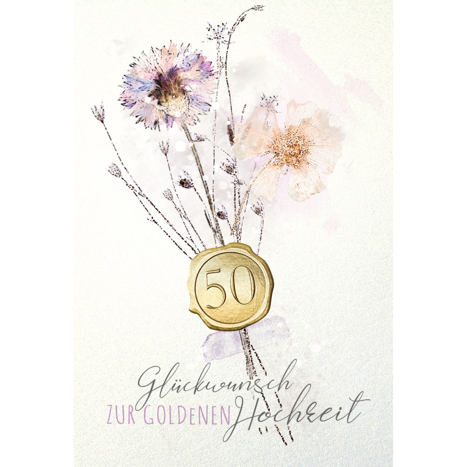 Blumenstrauß, 50, Geldschein, Hochzeit, Glückwunsch